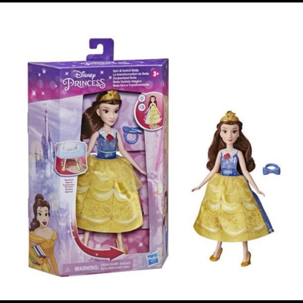 Disney Princess Belle Spins and Switch Fashion Doll
